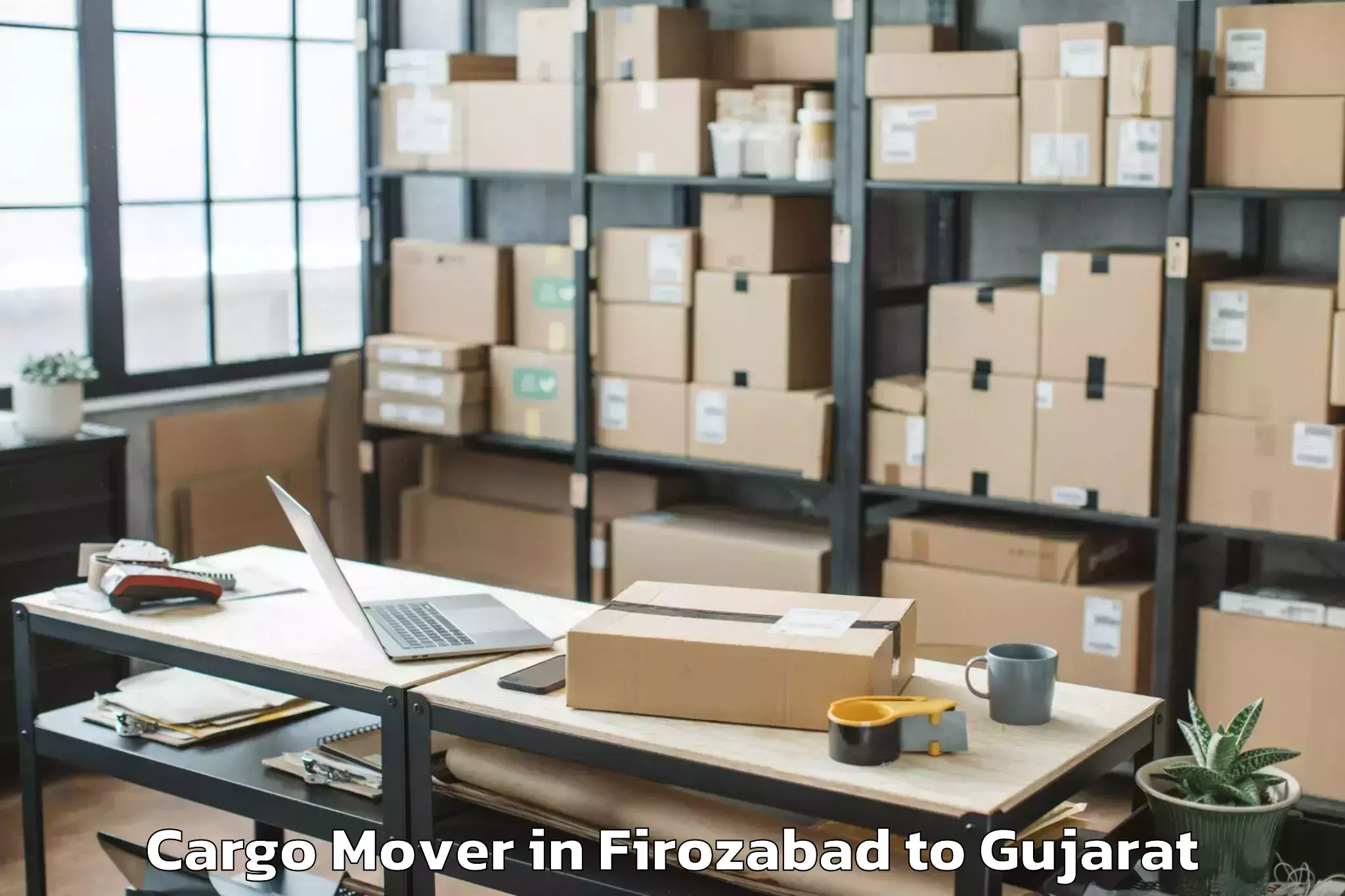 Book Firozabad to Halvad Cargo Mover Online